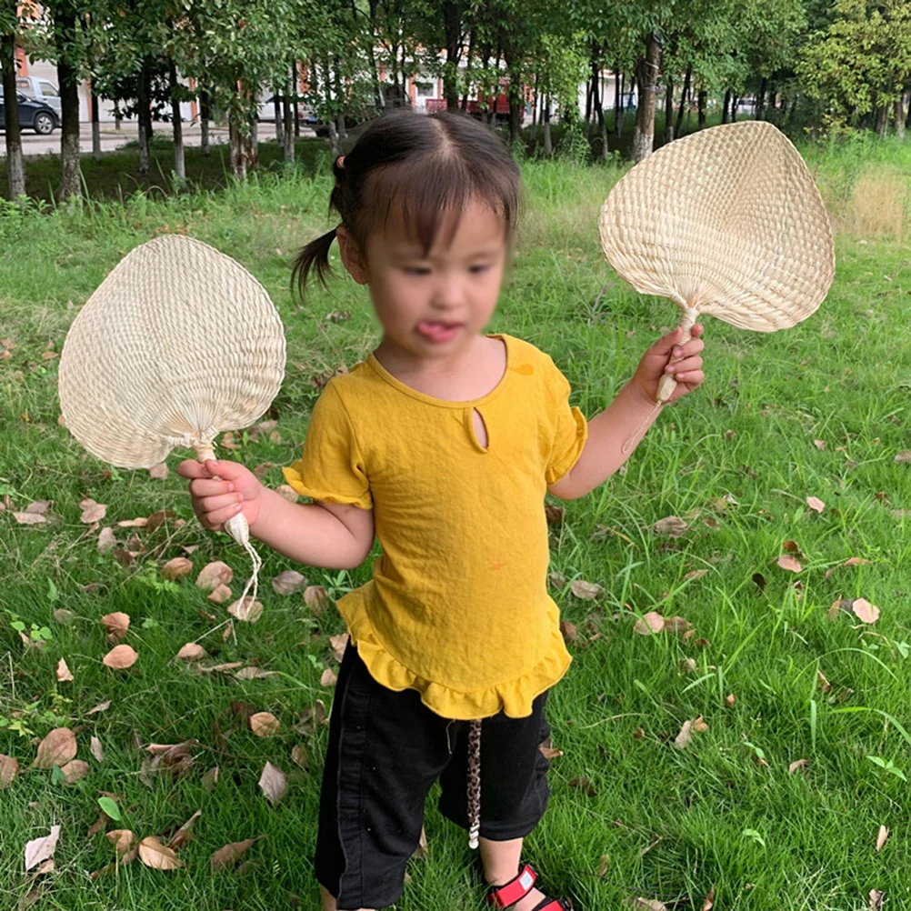 

Heart Shaped Sunflower Fan Kids Small H held Glass Summer Portable H Fans Durable Cooling Tool Travel Outdoor Straw