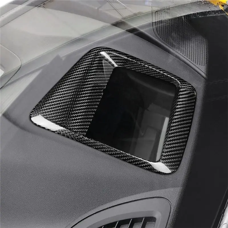 For Camaro 2024 Modification Accessories Real Dry Carbon Fiber Interior Decoration Head-Up Display Frame-A91R