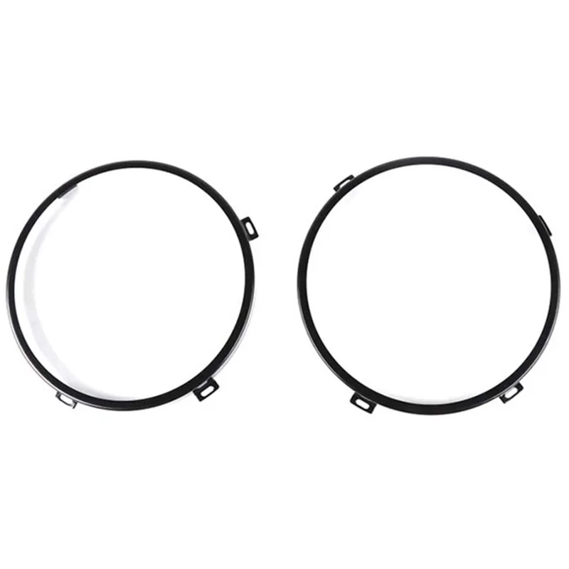 Round Headlight Retaining Ring Headlamp Bezel Mounting Bracket for Jeep Wrangler TJ 1997-2006 Black