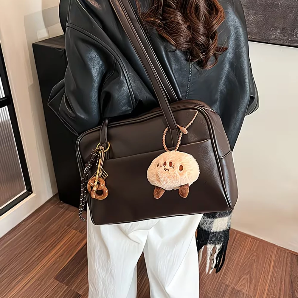 Retro-Handtasche im Akademie-Stil, trendige Damen-Umhängetasche mit großem Fassungsvermögen, hochwertige Aktentasche im koreanischen Stil – Detail 1