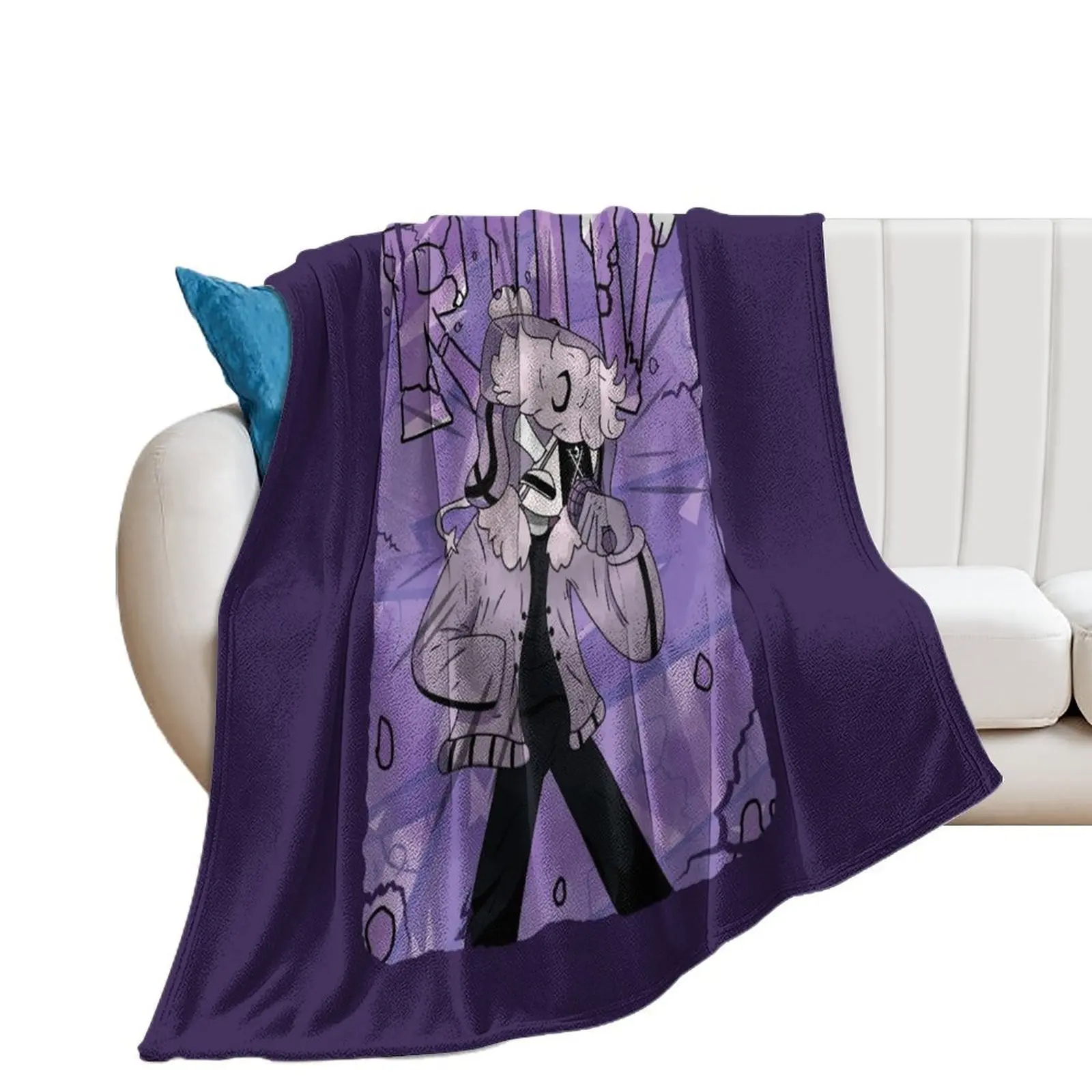 Fnf Ruv character Wall break Throw Blanket cosplay anime for sofa Blankets