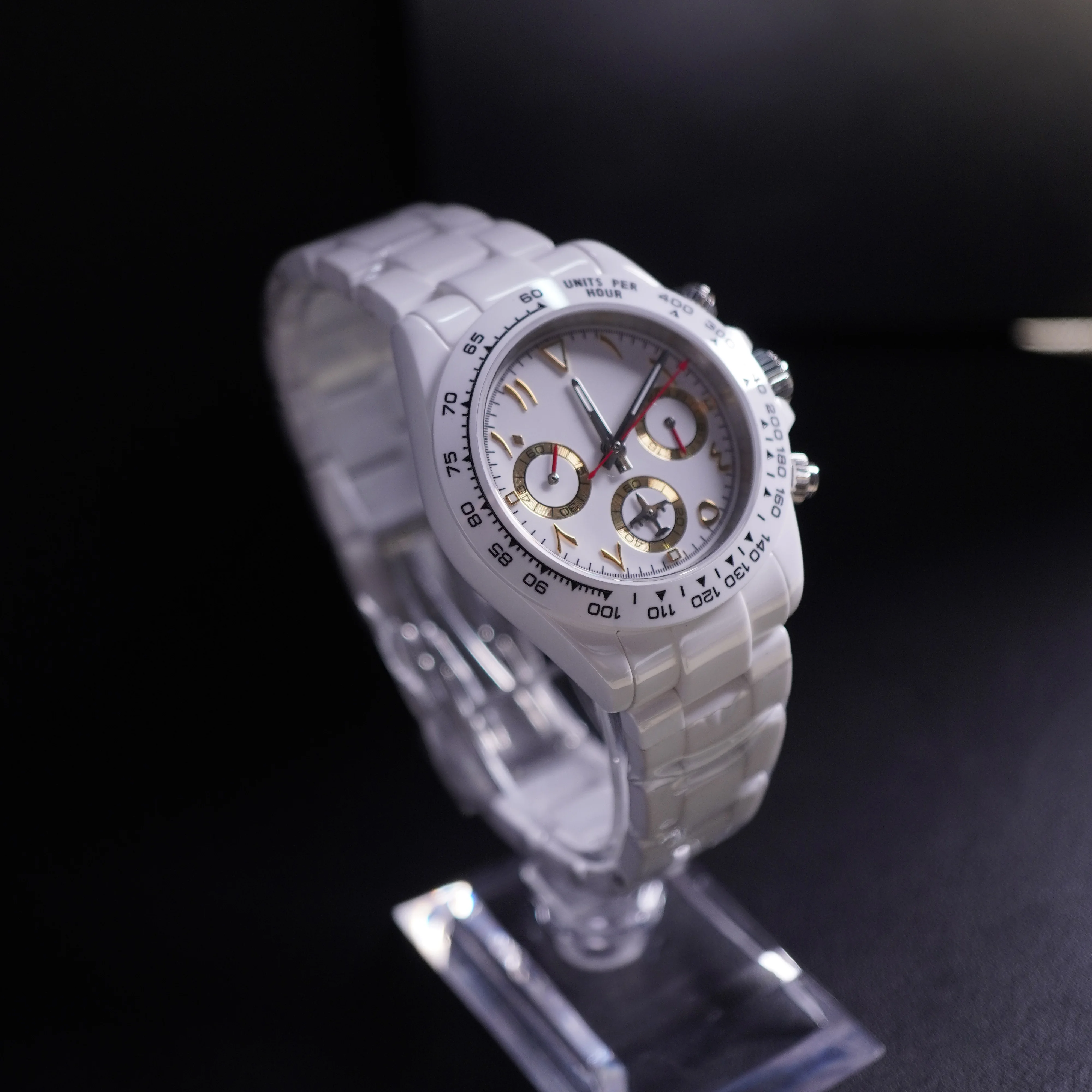 40mm Full Ceramic Men Chronograph Watch VK63