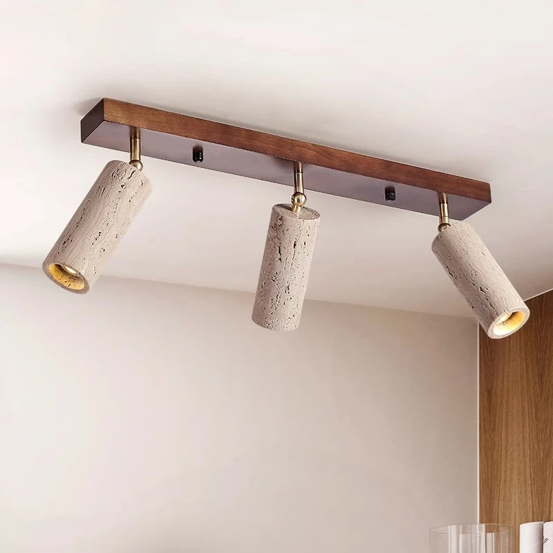 

Natural Stone LED Chandelier Retro Minimalist Pendant Light Corridor Study Exhibition Hall Lighting Lamps Home Decoration Lamp