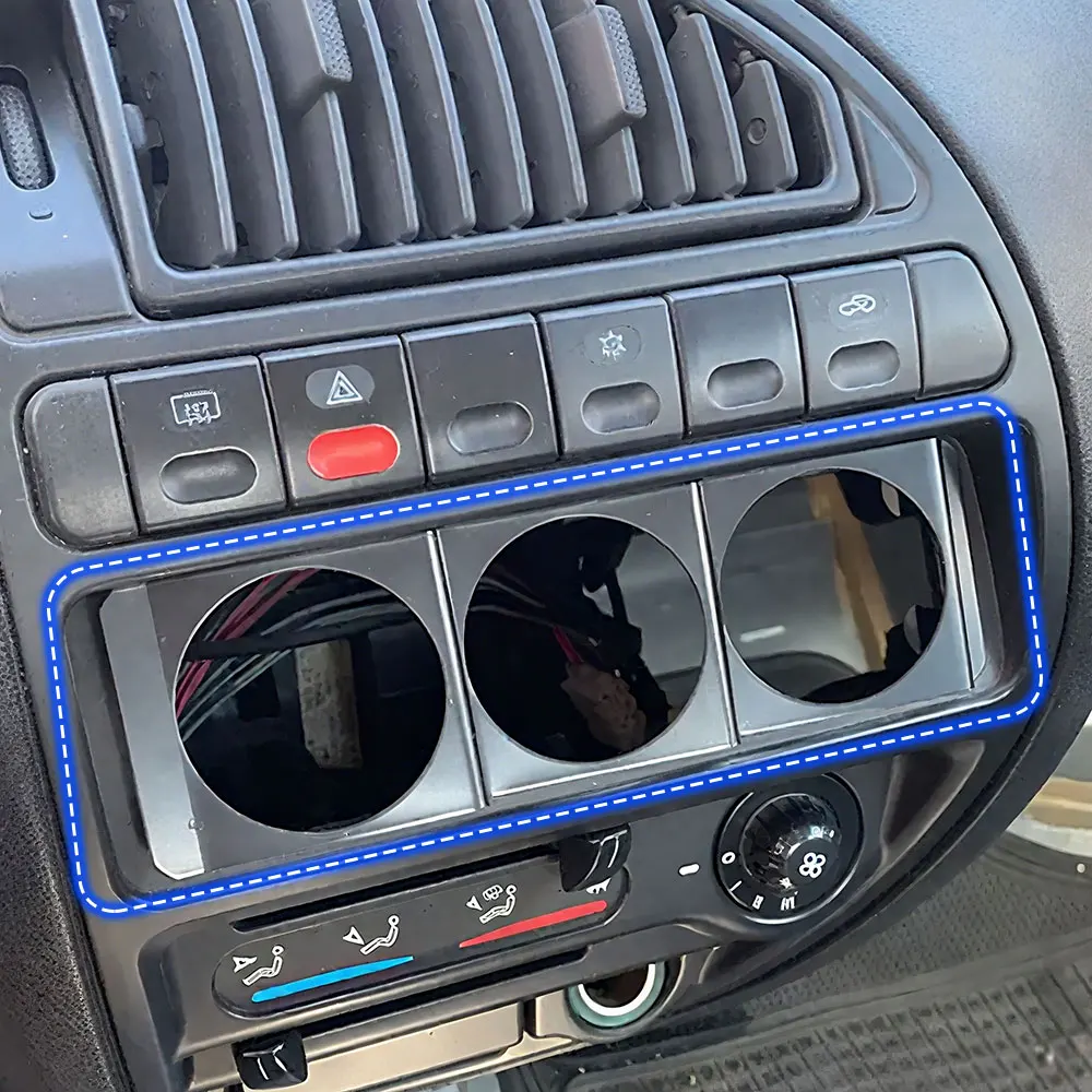 1pc Universal Car Dashboard 3 Hole Gauge Radio Holder Instrument Panel 52mm Single DIN Slot Meter Pod Mount Auto Accessories - Image 2