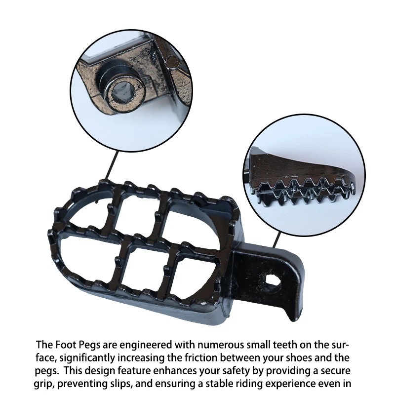 

LINGQI Dirt Bike Footrest Aluminum Footpeg Motorcycle Foot Pegs for Yamah PW50 PW80 TW200 CRF/XR Off Road Motorbike Parts