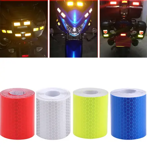 5cm*300cm Motorcycle Reflective Safety Warning Sticker for Z900 Kawasaki Yamaha R7 Stickers Helmet Motorcycle Jdm Bmw G310Gs