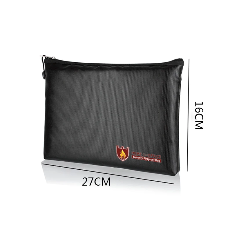 Document Bags Fireproof Burn waterproof Valuables bag Money Safe Cash Box File Pouch Case  Document Storage Bags