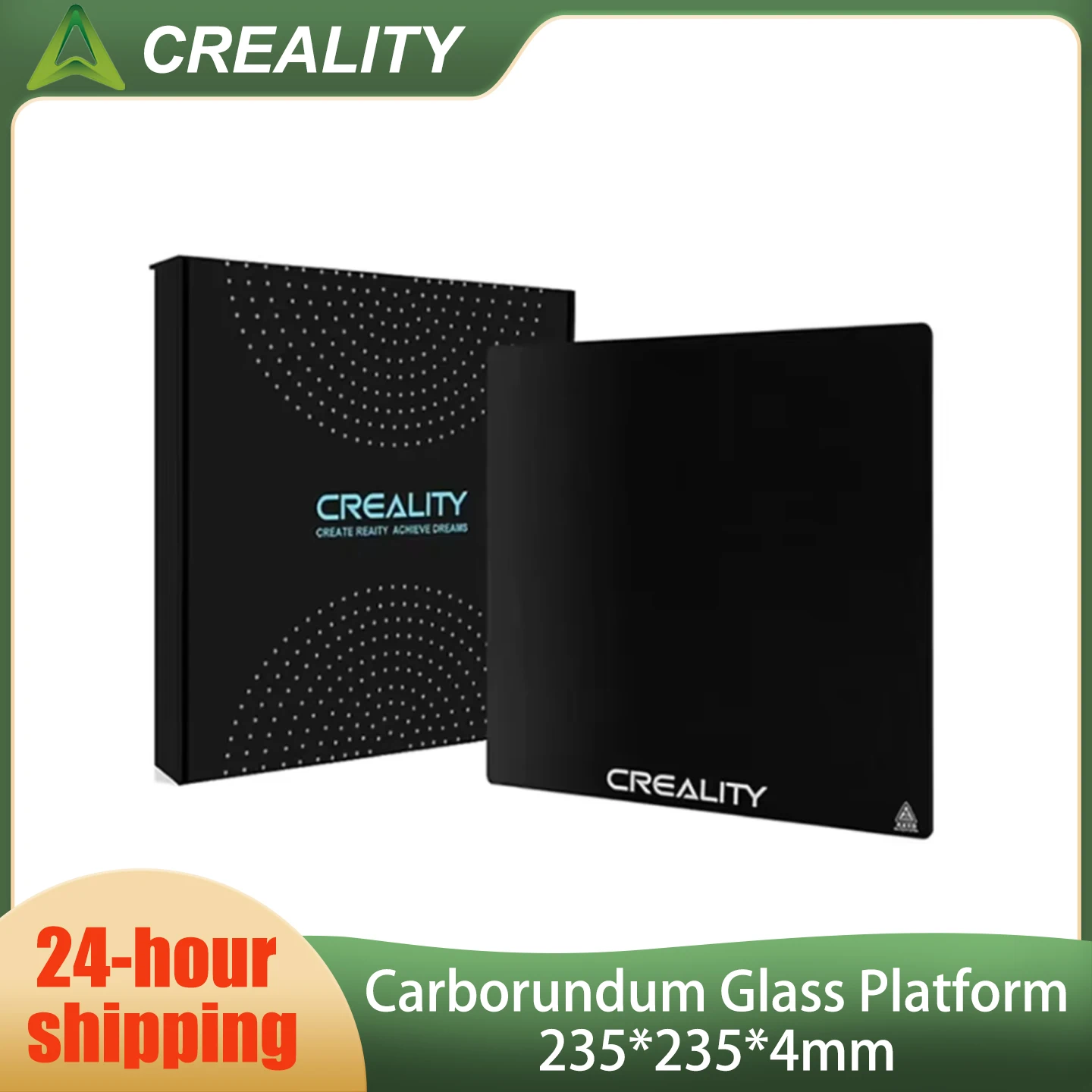 CREALITY 3D-Drucker Ender-5 Pro/Ender 3V2 Carborundum-Glasplattform 235*235*4mm Baugrundfläche Glasplatte für Ender 3