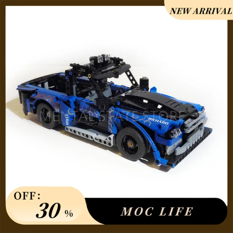 NEW 693PCS Customized MOC Pickup Truck Building Blocks Technology Bricks DIY Creative Assembly Education Toys Holiday Gifts