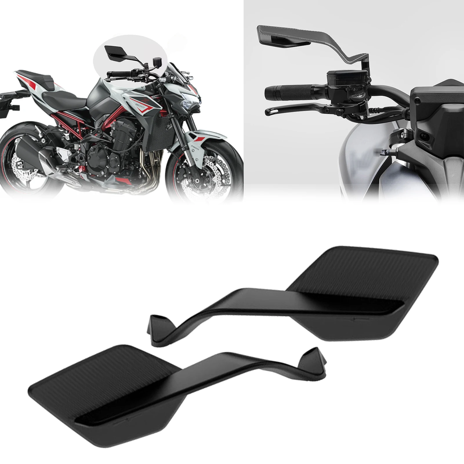 

Для Z 900 Performance 2019-2024 зеркало заднего вида уличный автомобиль регулируемое невидимое зеркало с фиксированным крылом вращающееся боковое зеркало