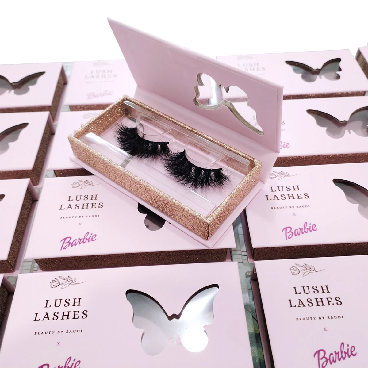 Lashes Box Case With Tray Wholesale Eyelashes Cases Packaging Russian Lashes Eyelashes Box Package Custom Logo Bulk Supplier