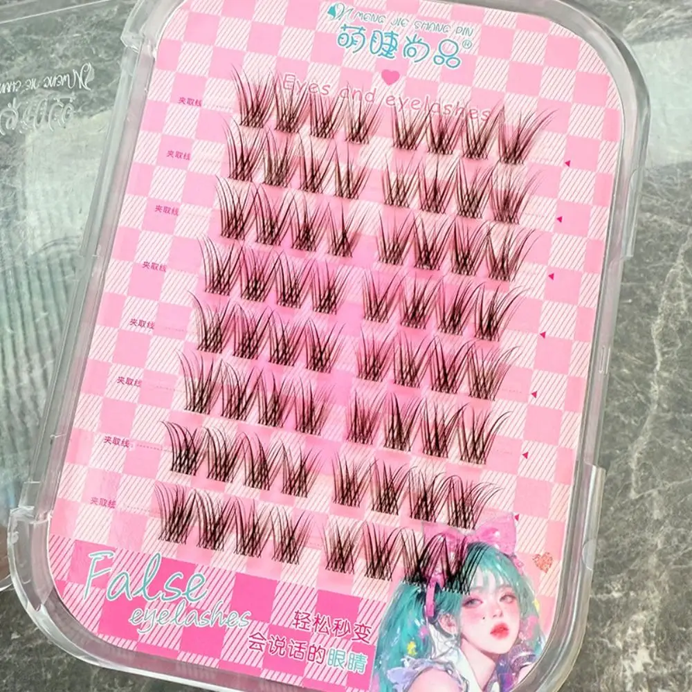 Sweet Self-adhesive Lash Clusters DIY Makeup Glue Free Fake Lashes Reusable Individual False Eyelash Clusters Grafting Lashes
