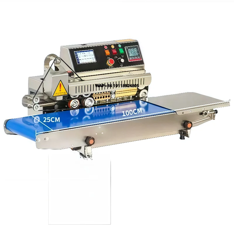 

Electric Automatic Continuous Band Sealer with Inkjet Printing Date Coding Logo Plastic Bags & Pouches High-Speed Touch Screen