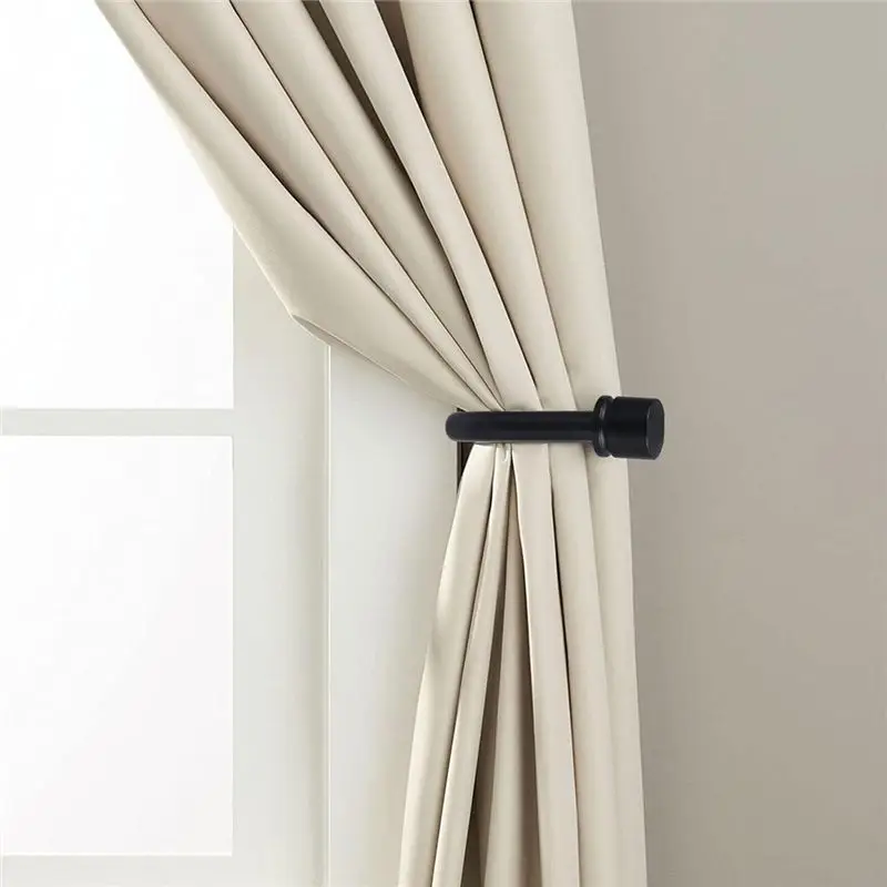 ABVT-Curtain Holdbacks 2 Pieces Elegant Metal Wall Mounted Window Drapery Tiebacks With Screws Home Office Decorations