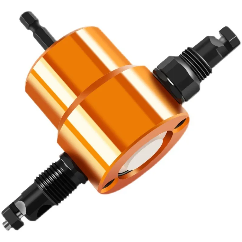 Double Headed Sheet Metal Nibbler, 360° Rotatable Electric Drill Attachment for Cutting Metal Plate