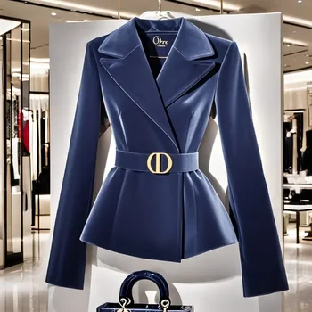 Xiaoxiangfeng Y2k Chic Office Blazer Jas Dames Uitloper 2025, Lente Herfst Nieuwe Casual Slim Lange Mouwen Professionele Pakken