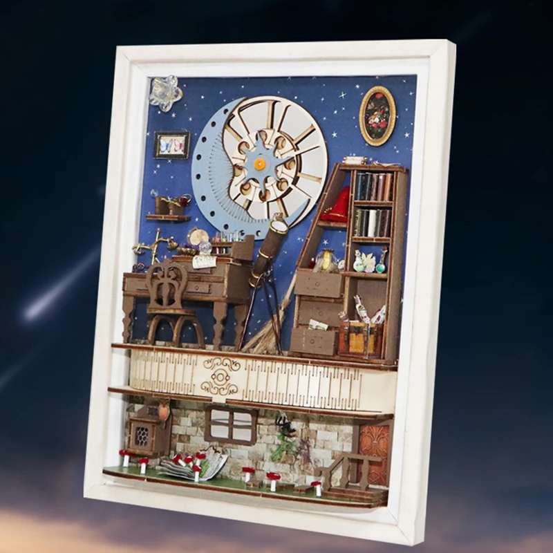 

DIY Aspect Astrology Photo Frames Doll Houses Wooden Miniature Model Kit 3D Puzzle With Furniture for Friends Birthday Gift