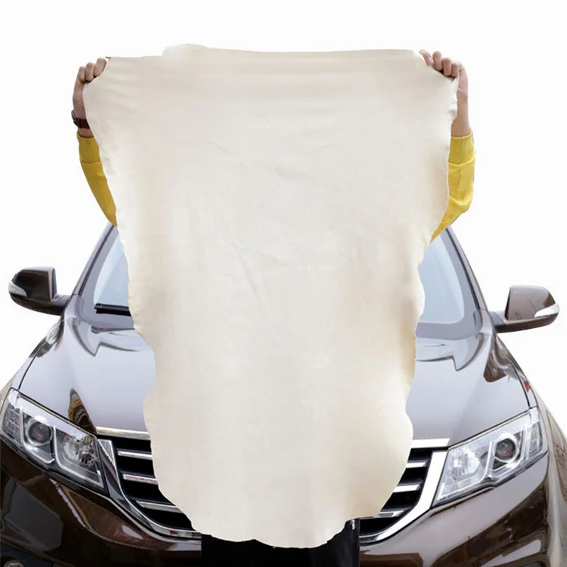 Car Drying Suede Cloth Absorbent Self-drying Suede Leather for Cars Auto Home Window Glass Cleaning Wash Chamois Skin 25X40CM