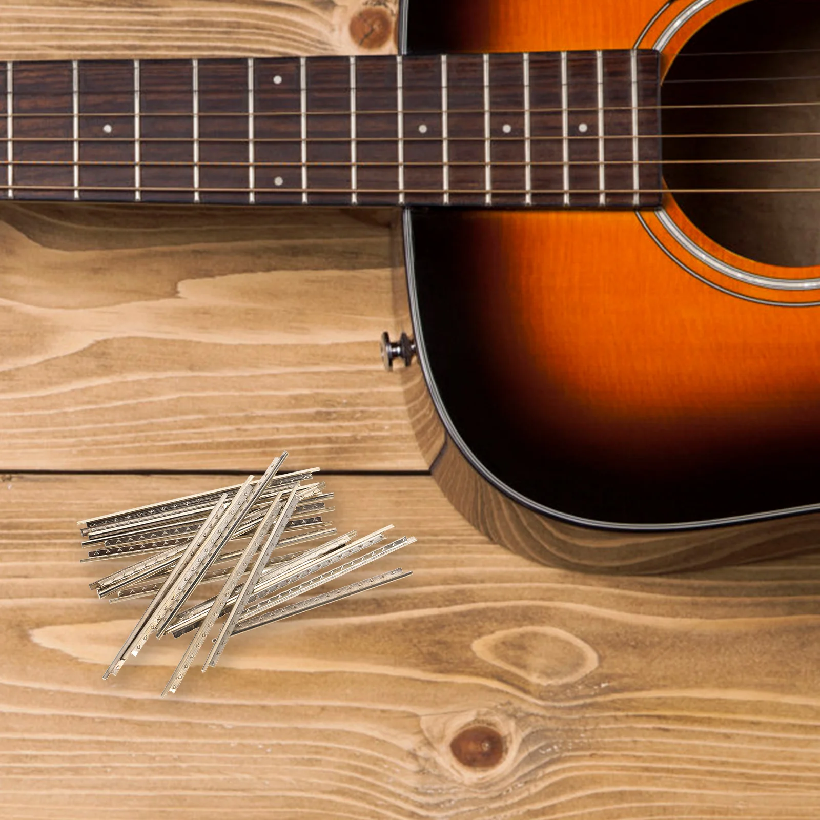 

19Pcs White Copper Guitar Fret Wire Professional Sturdy Electric Guitar Fretboard Replacement Accessories Upgrade Parts