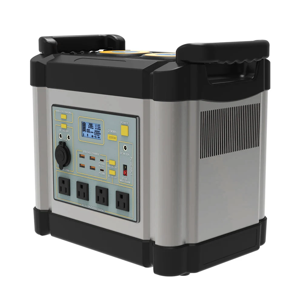 

Solar Energy Storage 540000mAh Portable Power Bank AC DC Output 2000W Solar Power Station