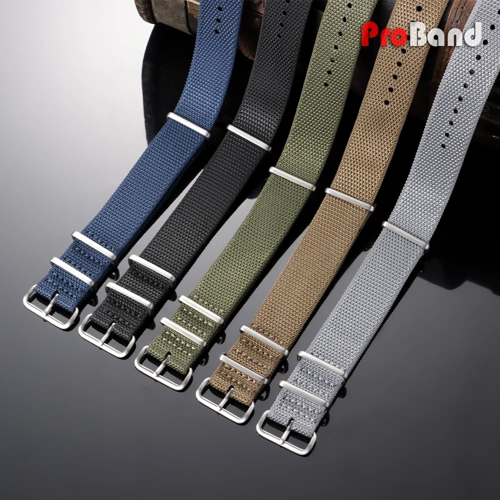 

High Quality Fabric Watch Band 20mm 22mm One Piece Nylon Watch Strap Men Women Sport Military Weave Bracelet for Omega for Seiko
