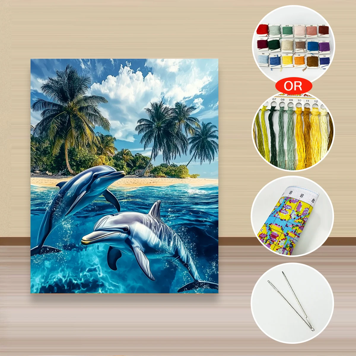 1 Stück 40x50cm/15,7x19,69 Zoll, 11Ct/14Ct Kreuzstich-Set, DIY Valentinstagsgeschenk, Stickerei-Set für Festivals, Landschaften – Detail 3