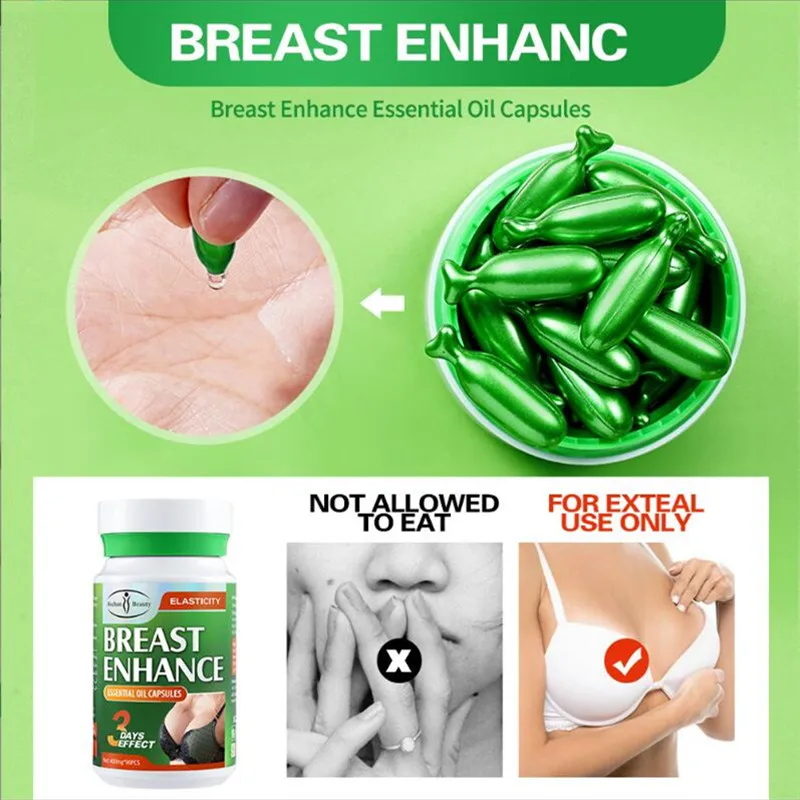 90 Capsules Breast Enlargement For Women Full Elasticity Chest Care Firming Lifting Breast Fast Growth Cream Big Bust Body Cream