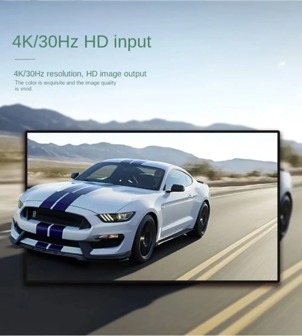 HDMI para Tipo C USB 3.0 Video Capture Card, Grabber para PC Game, Switch, Xbox, PS4, Gravação da Câmera, Live Streaming, 4K