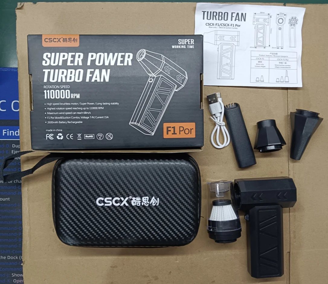

High-Speed Airflow Cordless Mini Air Blower Powerful Turbo Jet Fan Built In Two 21700 Lithium Batteries Brushless Hair Dryer