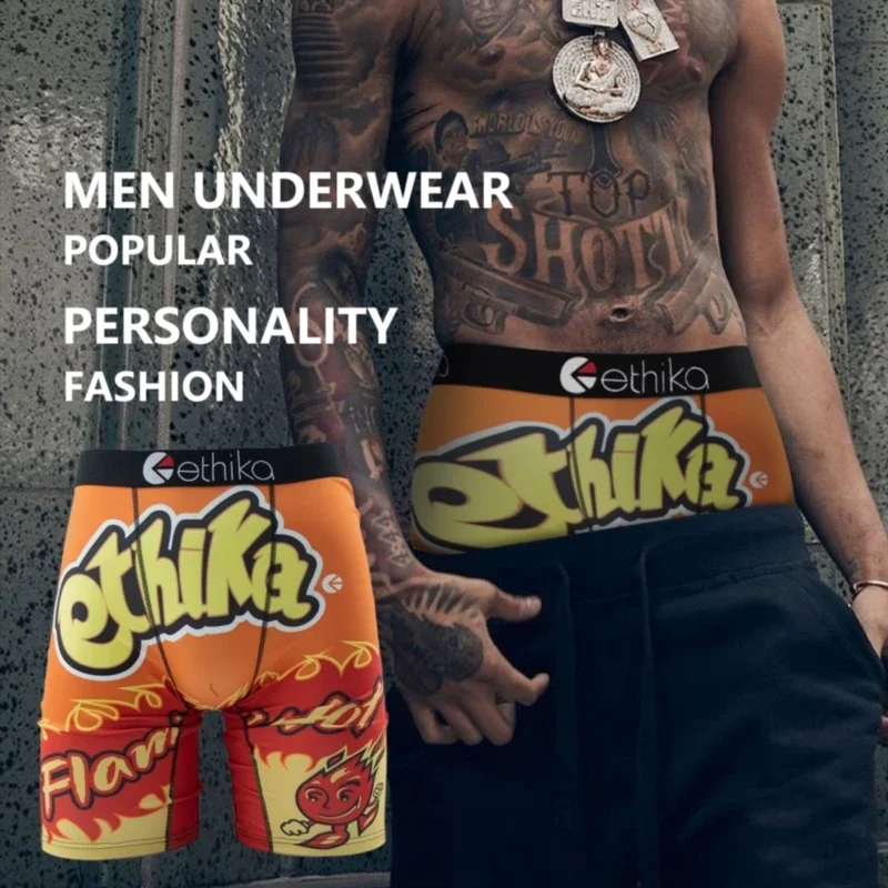 

Мужское нижнее белье ETHIKA, дышащие сетчатые мужские трусы с промежностью, большие размеры S-3XL, мужские трусы, сексуальные мужские боксеры для плавания, трусы