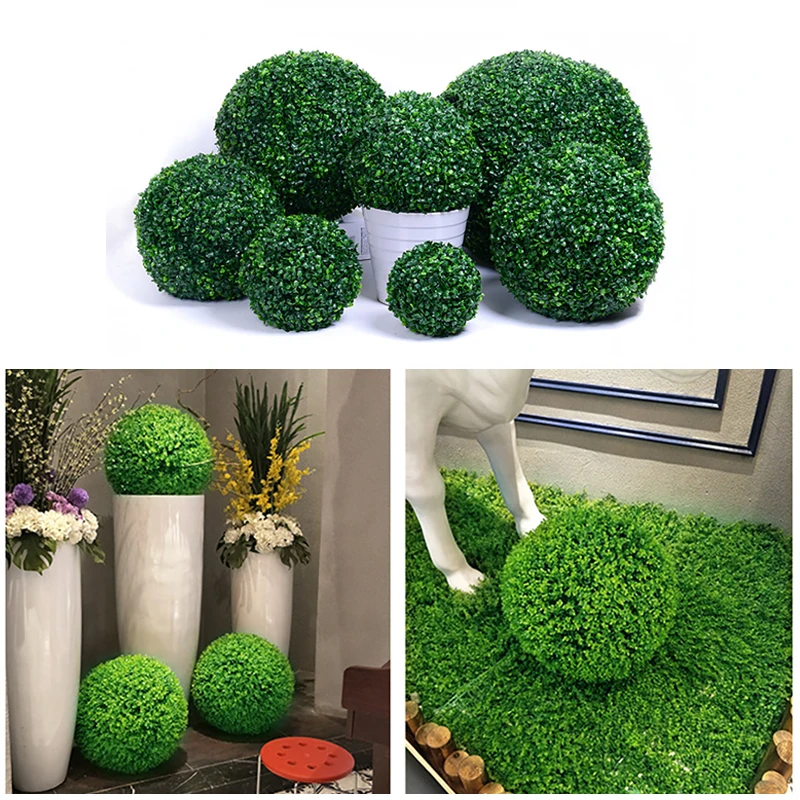 Artificial Plant Ball Topiary Tree Boxwood Home Outdoor Wedding Party Decoration Artificial Boxwood Balls Garden Green Plant