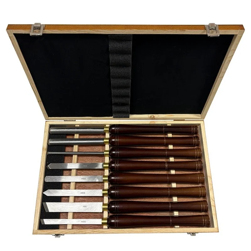 Woodworking Chisel Set 8 PCS Long Handle Chisels Professional Multifunctional Carving Chisel DIY Carved Tools with Storage Box
