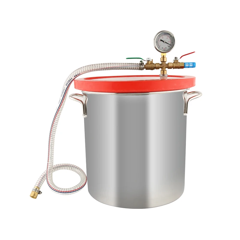 

Stainless Steel Vacuum Degassing Chamber 2/3/5 Gallon Vacuum Defoaming Barrel for Epoxy Resin AB Glue