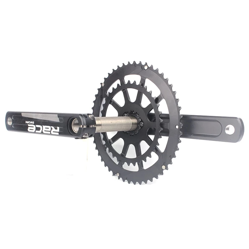 10/11 speed 170/172.5/175mm 50-34T/53-39T/52-36T BSA bb86 Compact for road bike bicycle Crank set Ultralight crankset black 790g