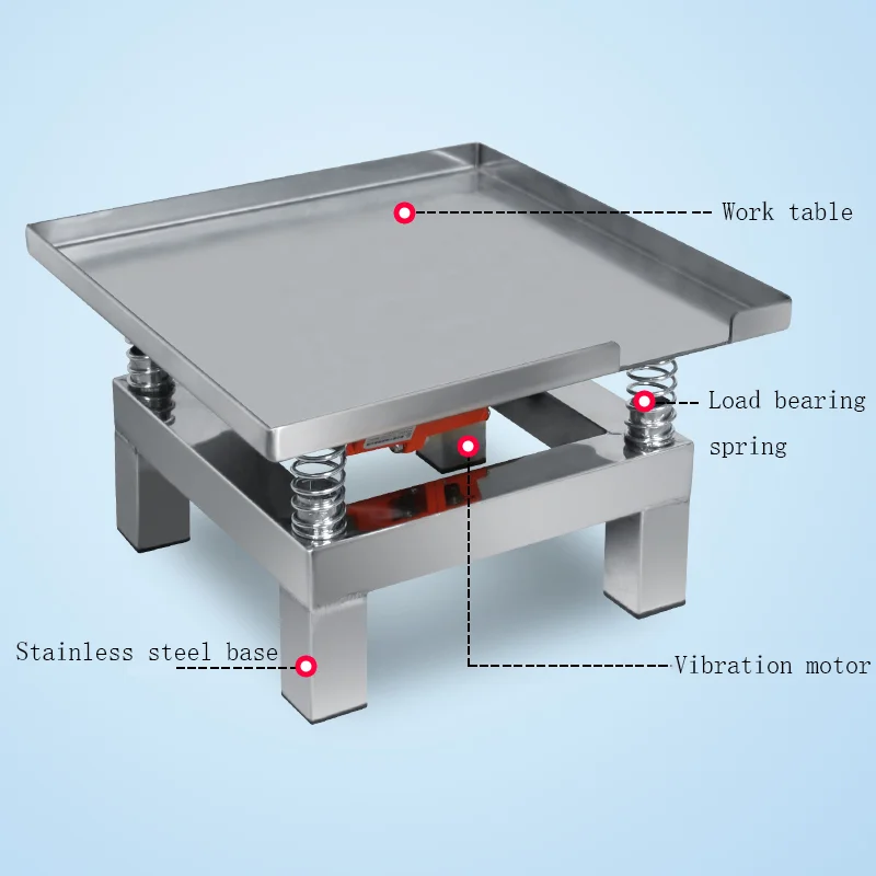 35*35CM wibrujący stół betonowy blok wibracyjny stanowisko testowe platforma wibracyjna Mini stół wibracyjny ze stali nierdzewnej 3000 obr/min