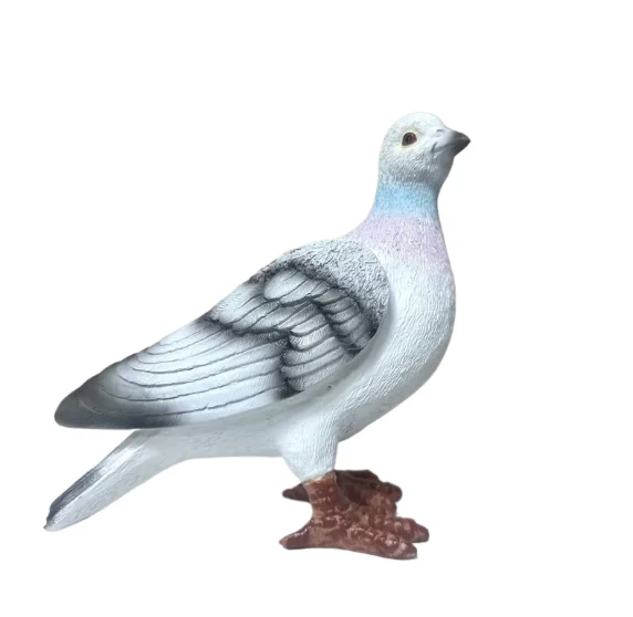 Pigeon Bag Cute Animal Coin Purse for Women, PU Leather Clutch Wallet for Cash Keys Cards, Small White Handbag Gift