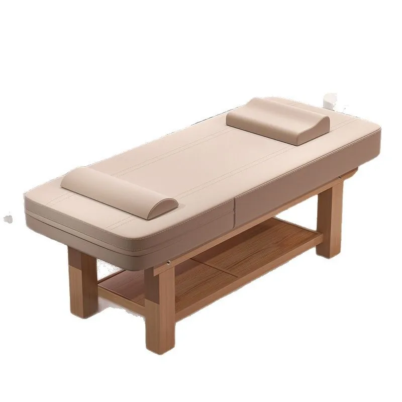 

Straight solid wood beauty bed SPA bed for beauty salons