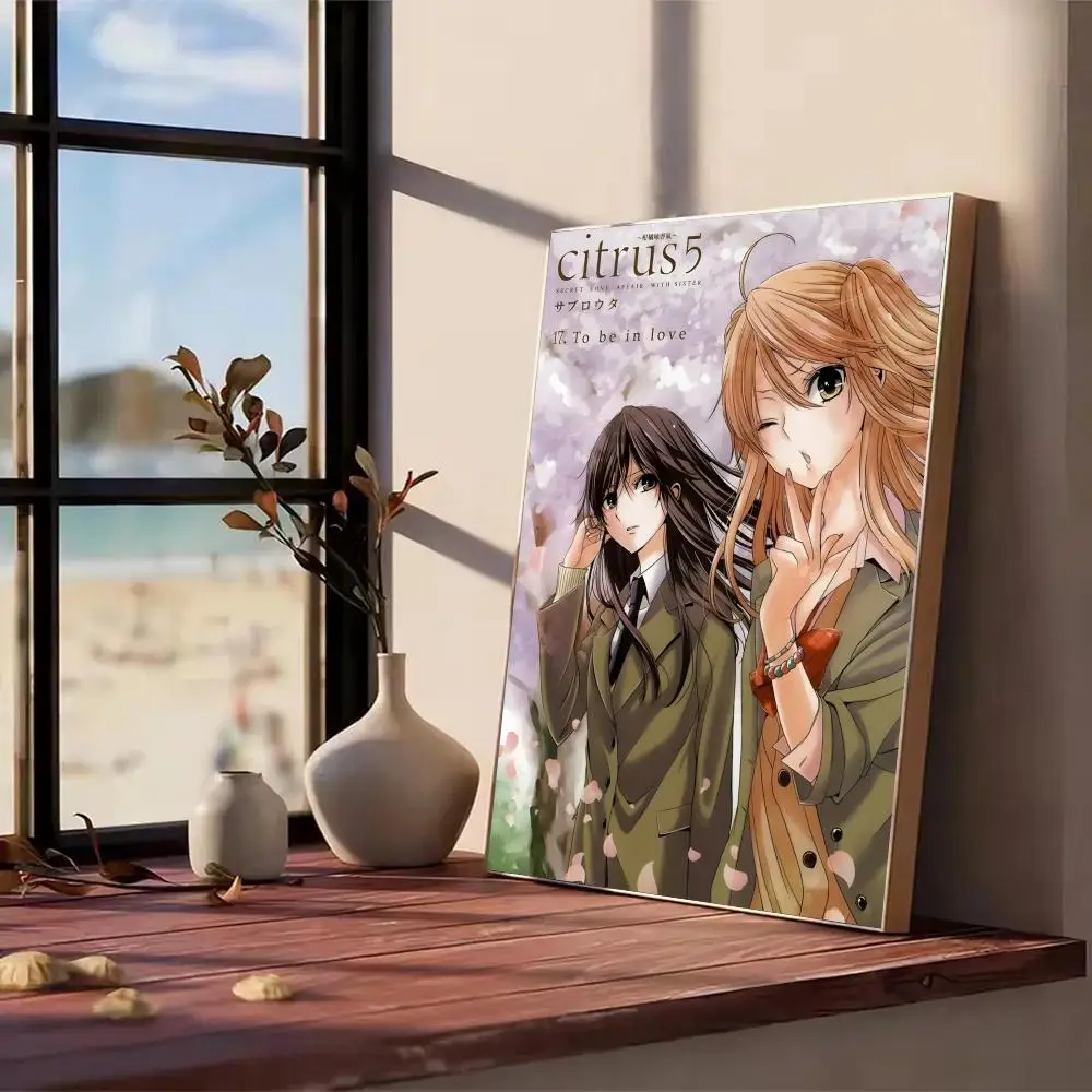 Anime Hot C-Citrus Painting Calligraphy Canvas Poster Wall Art Aesthetic Home Decoration for Living Room