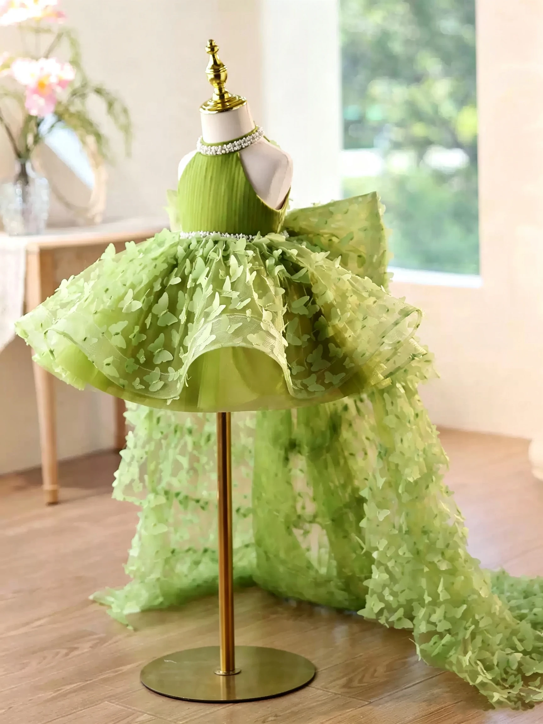 rench children's forest dress, high-end host princess dress, 2026 new girl's birthday piano performance dress
