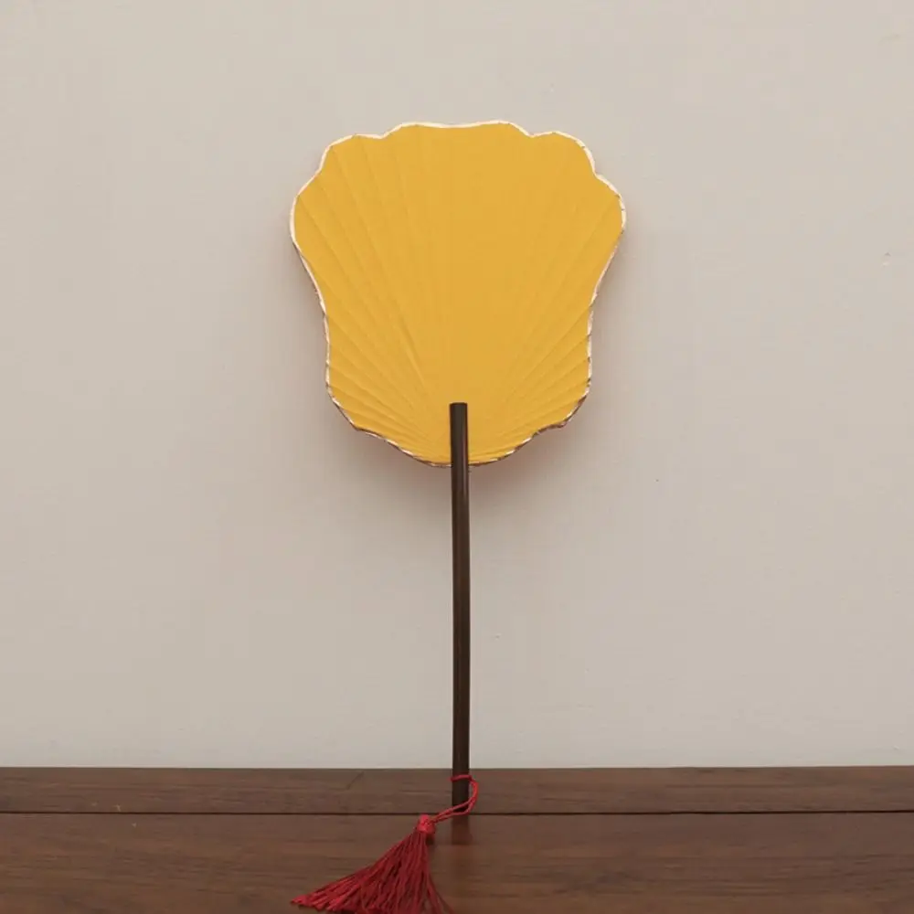 Art Paper DIY Fan Thickened Handmade Hand Cranked Fan Blank Painting Vintage Decorative Craft Fan Summer