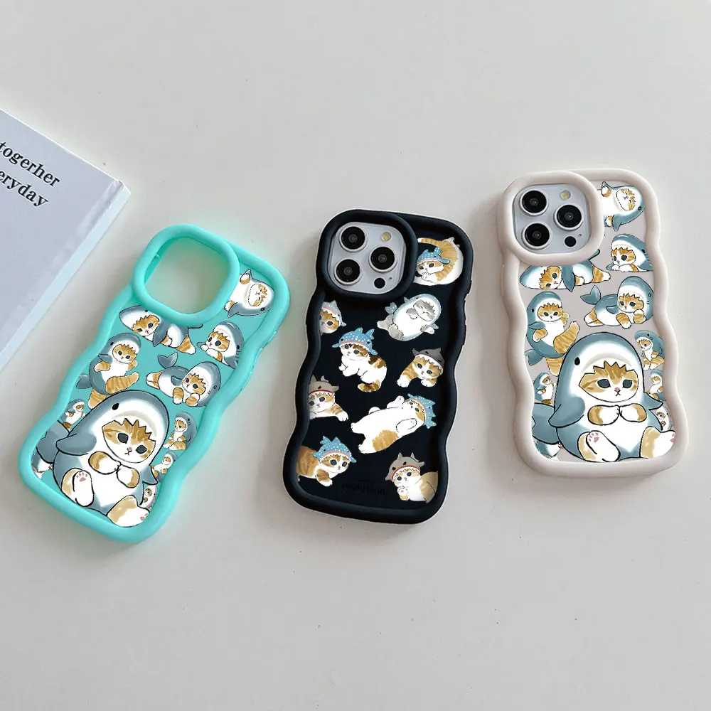 Cute M-Mofusands cat Phone Case For Xiaomi Redmi Note 8 9 9S 10 10S 11 12 13 Pro Plus 4G 5G Candy Color Soft TPU Back Cover