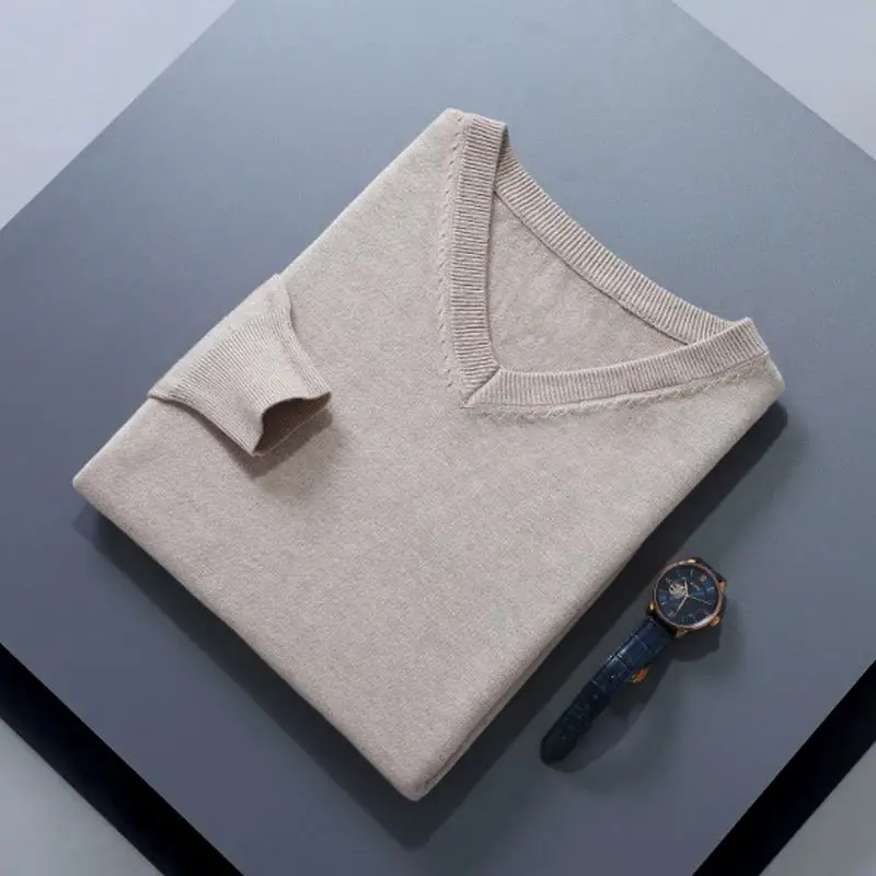 v-neck camel