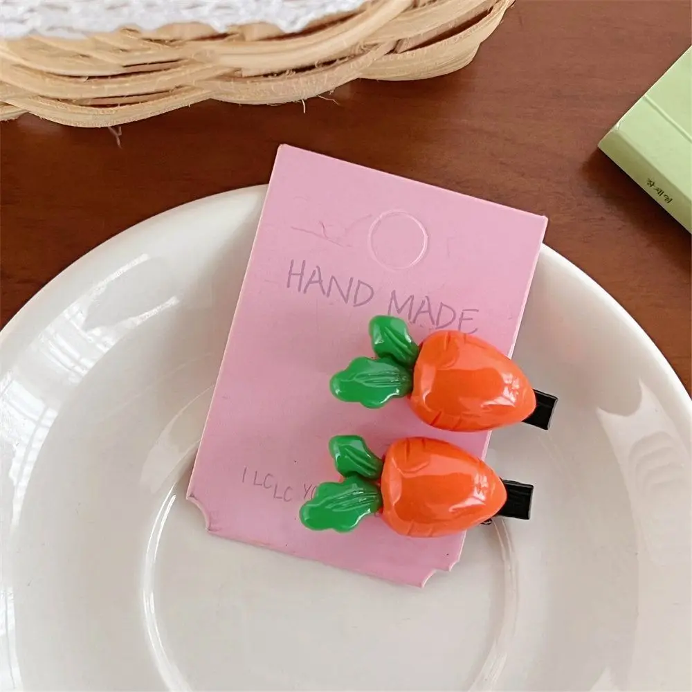 

Креативная заколка для волос с имитацией еды, брокколи, морковь, искусственная еда, заколка для волос, зажим для челки, зажим в виде утконоса для девочек