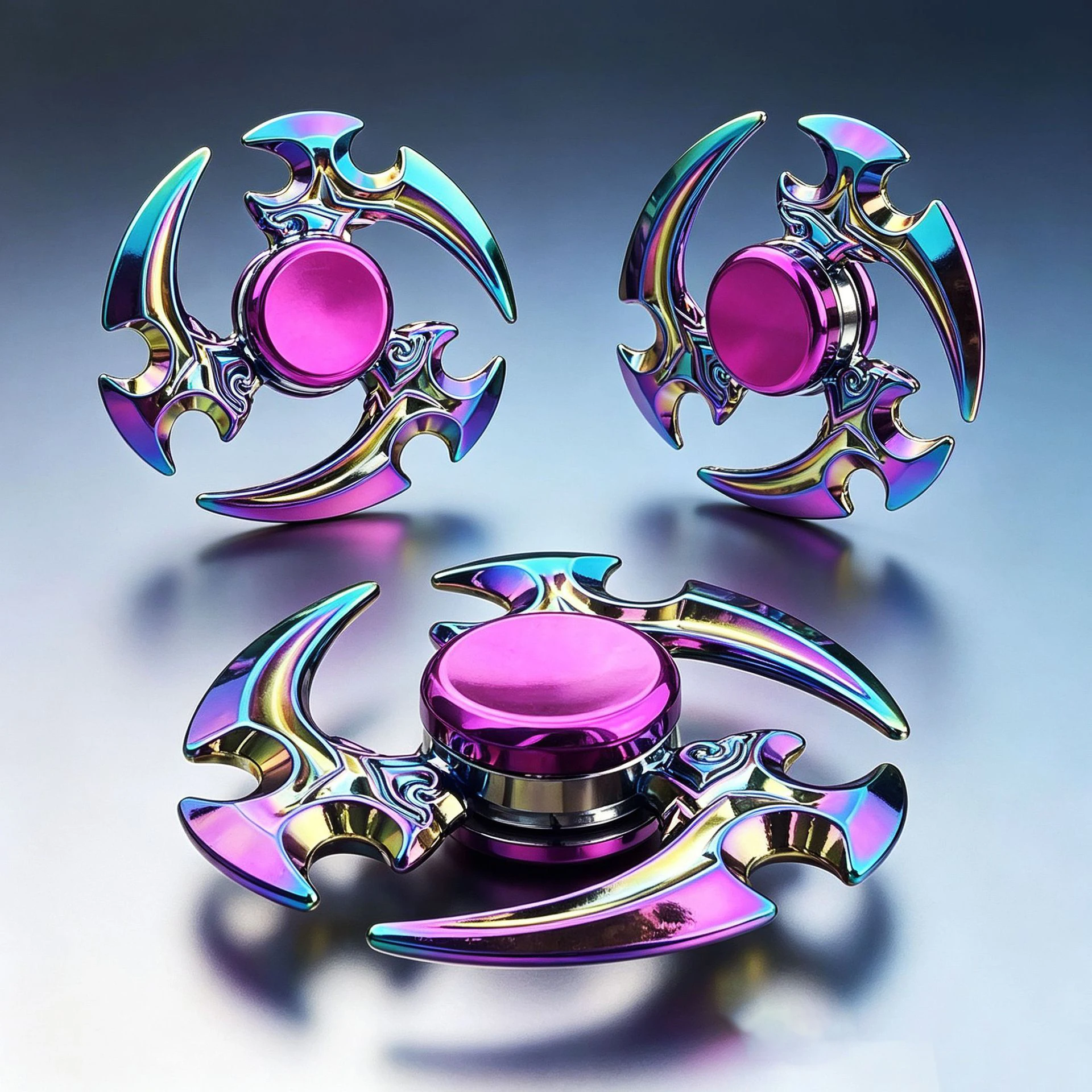 Cool Flying Darts Rainbow Fidget Metal Spinner Colorful Finger Spinners High Speed Hand Toy For Stress Anxiety Relief For Adults