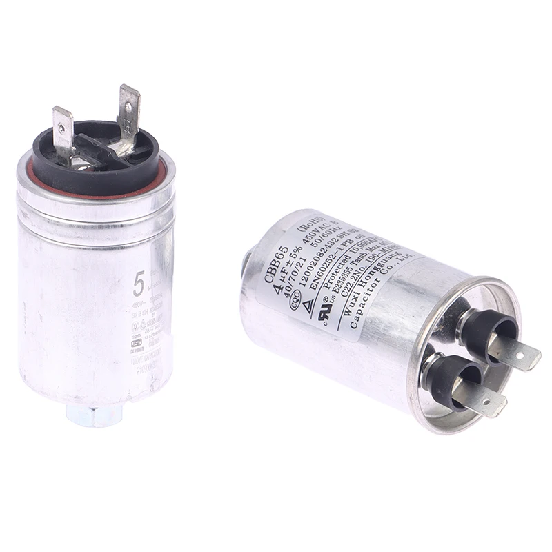 450V 3uF 4uF 5uF Motor Starting Running Capacitor Start 450VAC Water Pump Motor Starting Air Compressor Water Pump Motor