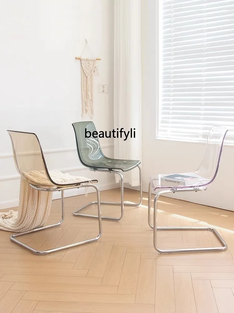 

zqModern Minimalist Transparent TOAs Mid-Ancient Chair Designer Acrylic Dining Chair Home Creative Armchair furniture