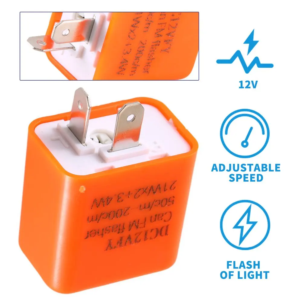 12V 2 Pin Motorrad Blinker Einstellbare LED Blinker Blinker Anzeige High Power Hyper Blinkt Durable Licht-Relais
