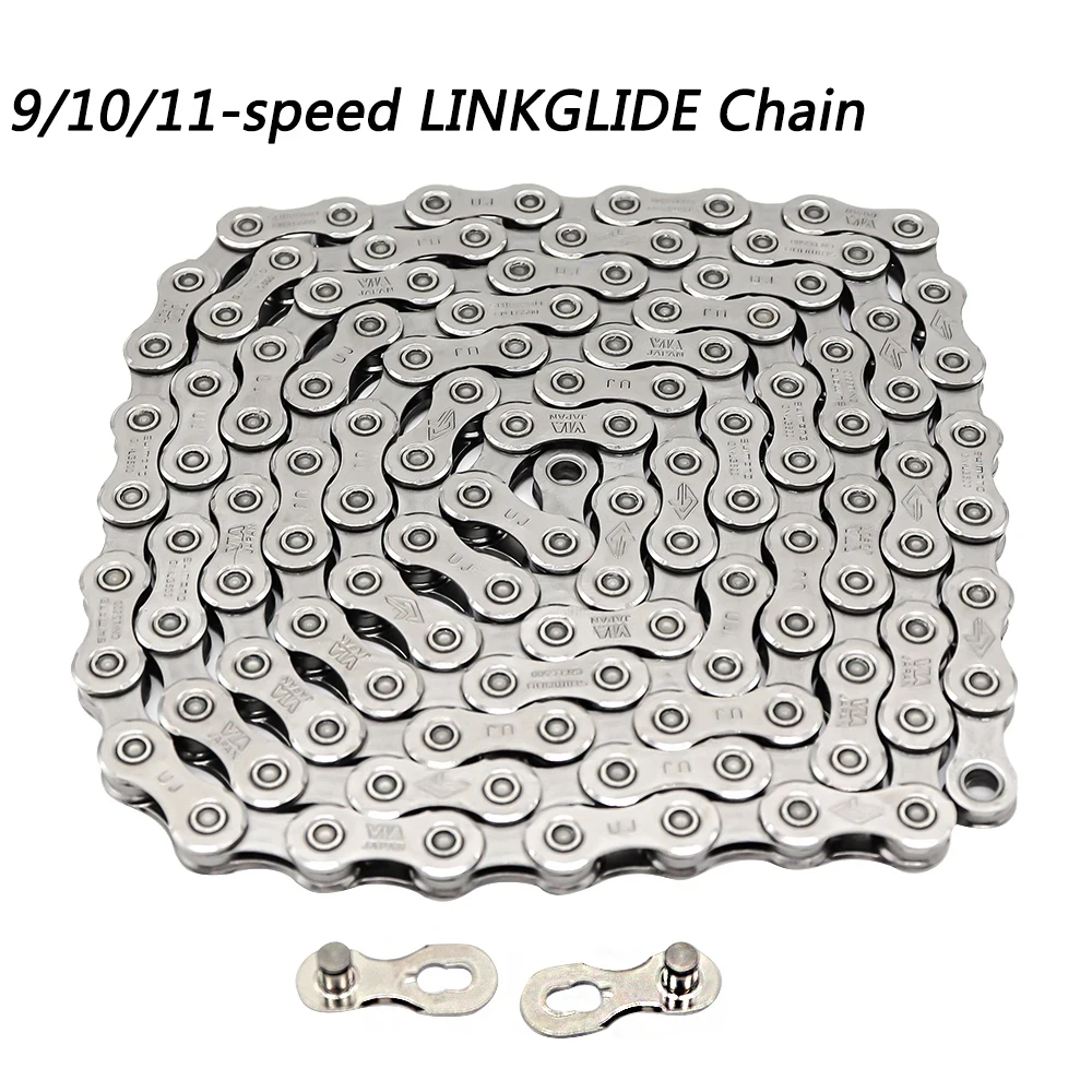 

SHIMANO CUES CN-LG500 9/10/11 Speed Bicycle Chain LINKGLIDE HYPERGLIDE for MTB Bike Original Bicycle Parts