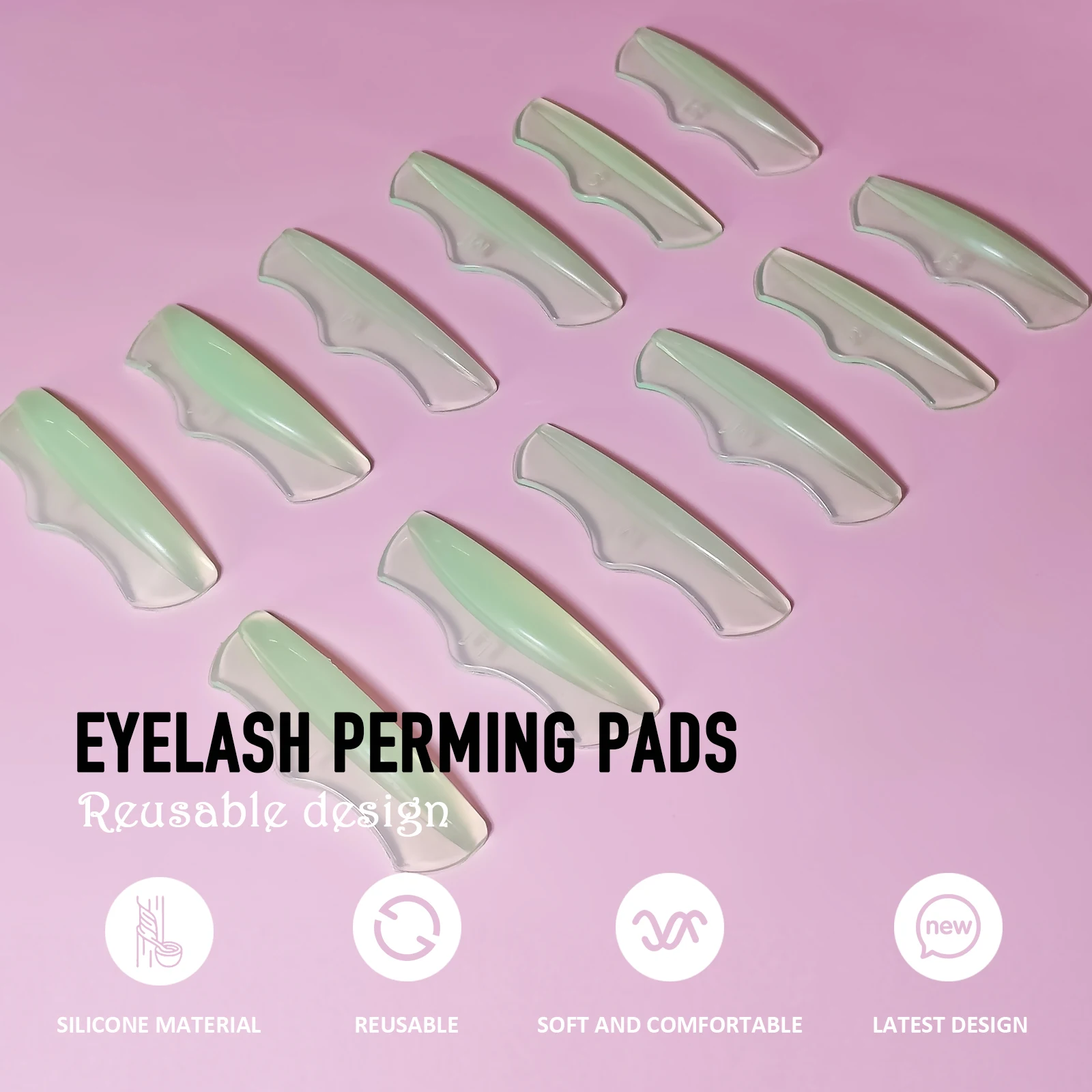 PERMANIA 6 Parigi L CURL Silicone Piegaciglia Lash Lift Pad Ciglia Perm Aste Eye Lash Curler Accessori Strumento di sollevamento ciglia