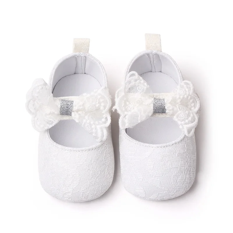 

Infant Baby Girls Shoes Non-Slip Soft Soled Lace Bowknot Flats Toddler First Walker Spring Autumn Princess Shoes